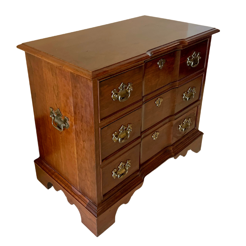 Pennsylvania House Blockfront Three Drawer Solid Cherry Nightstand Side Accent Table