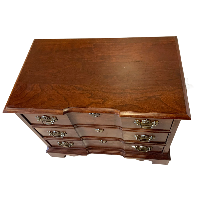 Pennsylvania House Blockfront Three Drawer Solid Cherry Nightstand Side Accent Table