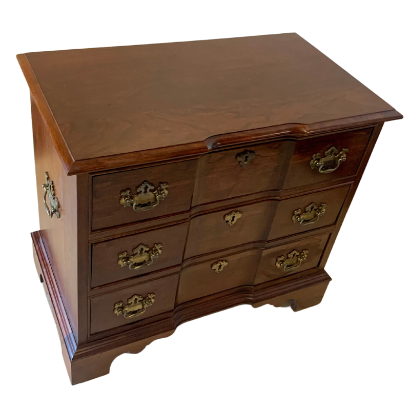Pennsylvania House Blockfront Three Drawer Solid Cherry Nightstand Side Accent Table