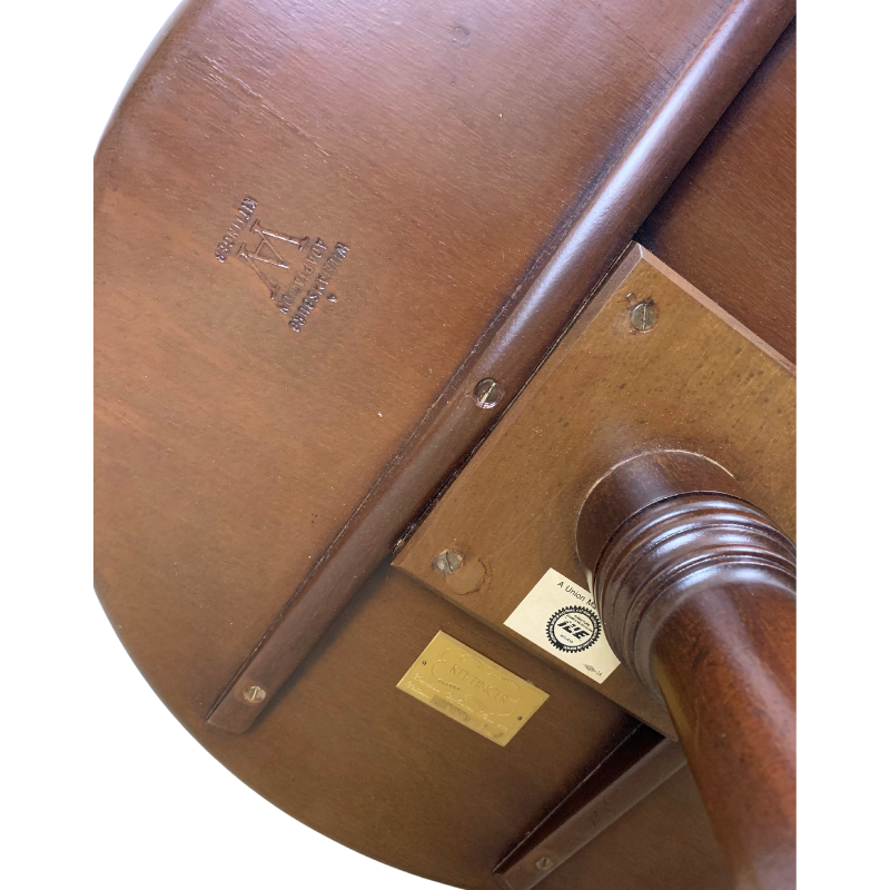 Kittinger Colonial Williamsburg Round Mahogany Occasional Accent Table