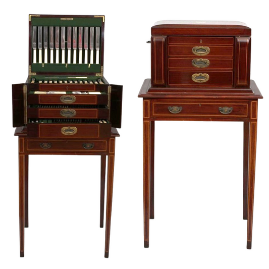 Mahogany Sheffield Flatware Chest