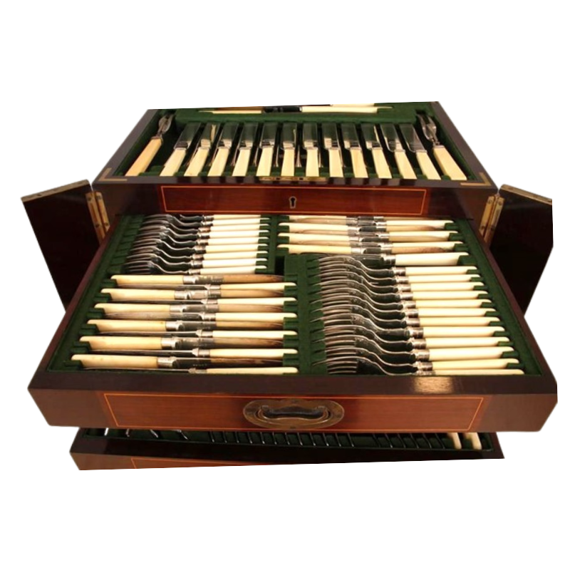 Mahogany Sheffield Flatware Chest