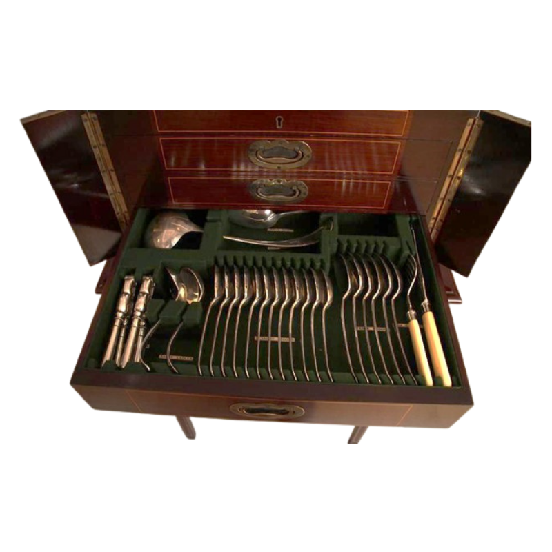 Mahogany Sheffield Flatware Chest