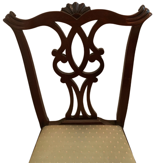 Mahogany Kittinger Richmond Hill Chippendale Style Chairs