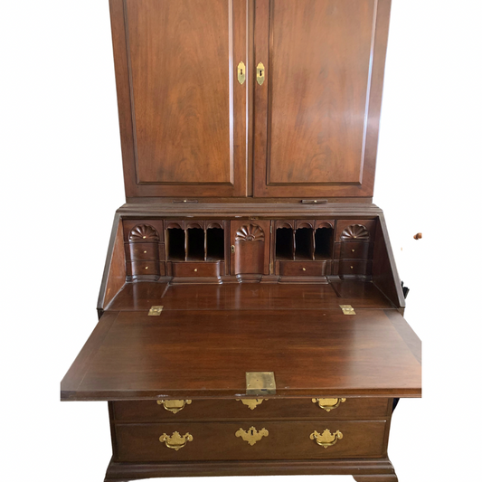 Kittinger Historic Newport Collection Mahogany Chippendale Secretary Desk