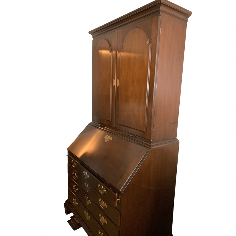 Kittinger Historic Newport Collection Mahogany Chippendale Secretary Desk