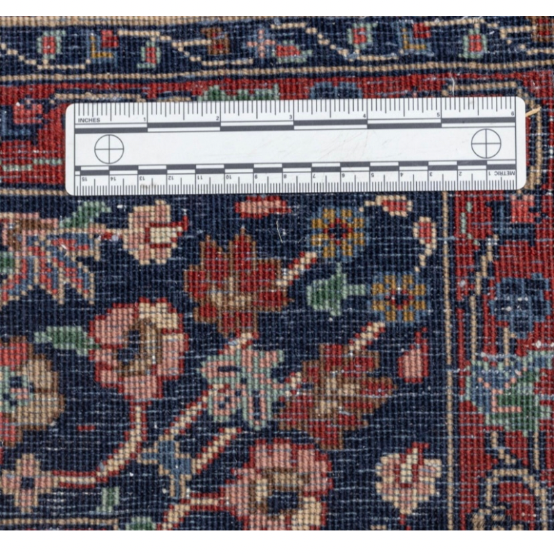 KESHAN DESIGN WOOL RUG, C. 1940, MADE IN INDIA W 5', L 7' 2"