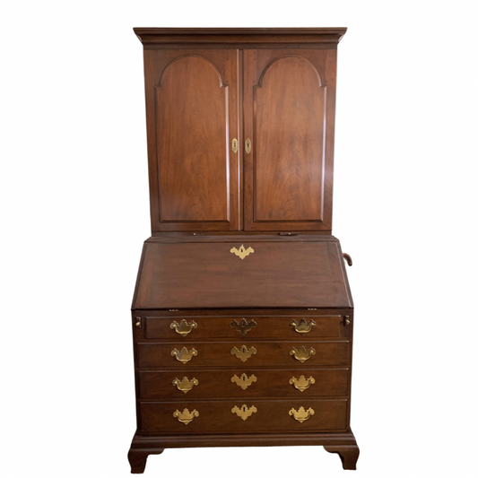 Kittinger Historic Newport Collection Mahogany Chippendale Secretary Desk