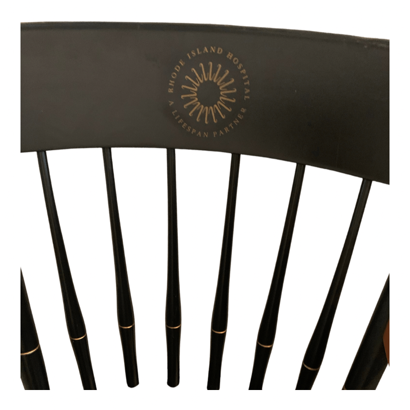 Rhode Island Hospital Providence, RI Black and Brown Solid Wood Captain’s Chair