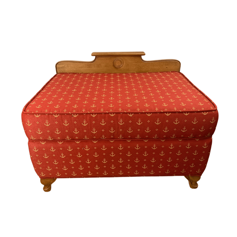 Disney Yacht Club Resort Red Anchor Bench Ottoman Footstool