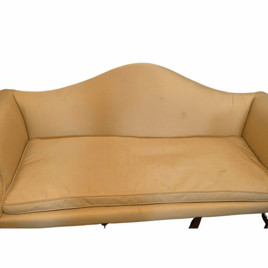 Kittinger Newport Mustard Yellow Camelback Sofa