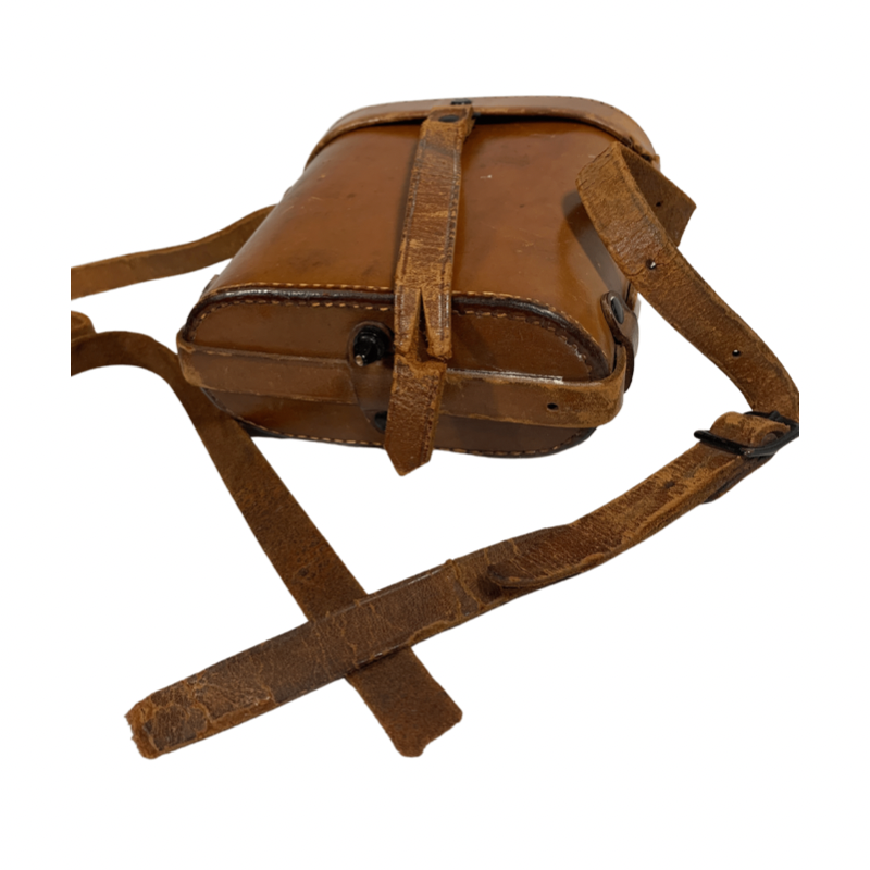 US Navy Bausch and Lomb 3X Leather Covered Binoculars with Leather Case