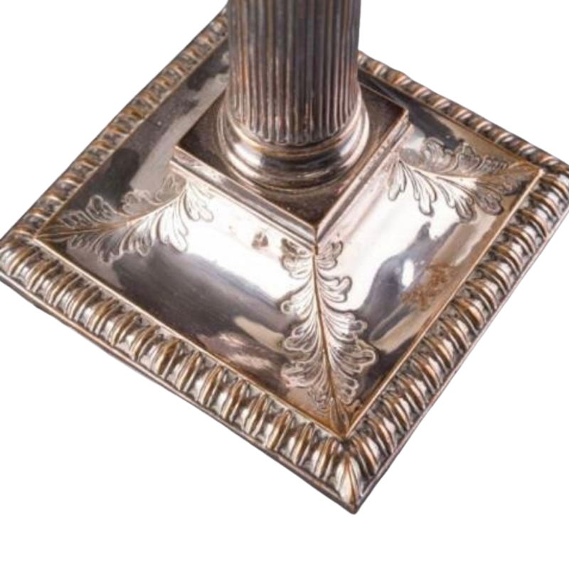 Pair Of Sheffield Silver Plated Lamps