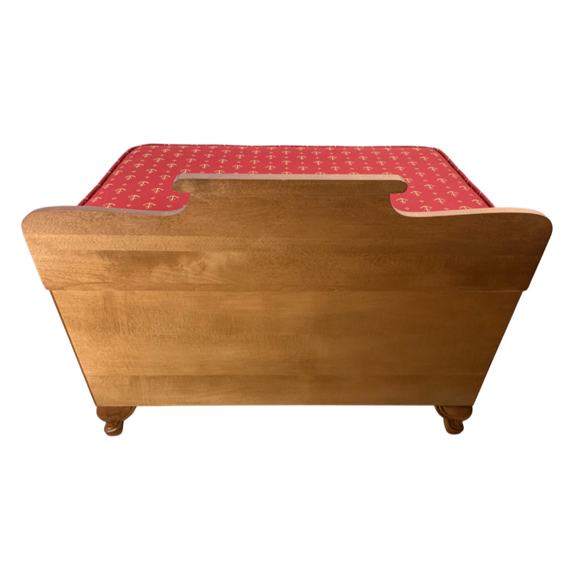 Disney Yacht Club Resort Red Anchor Bench Ottoman Footstool