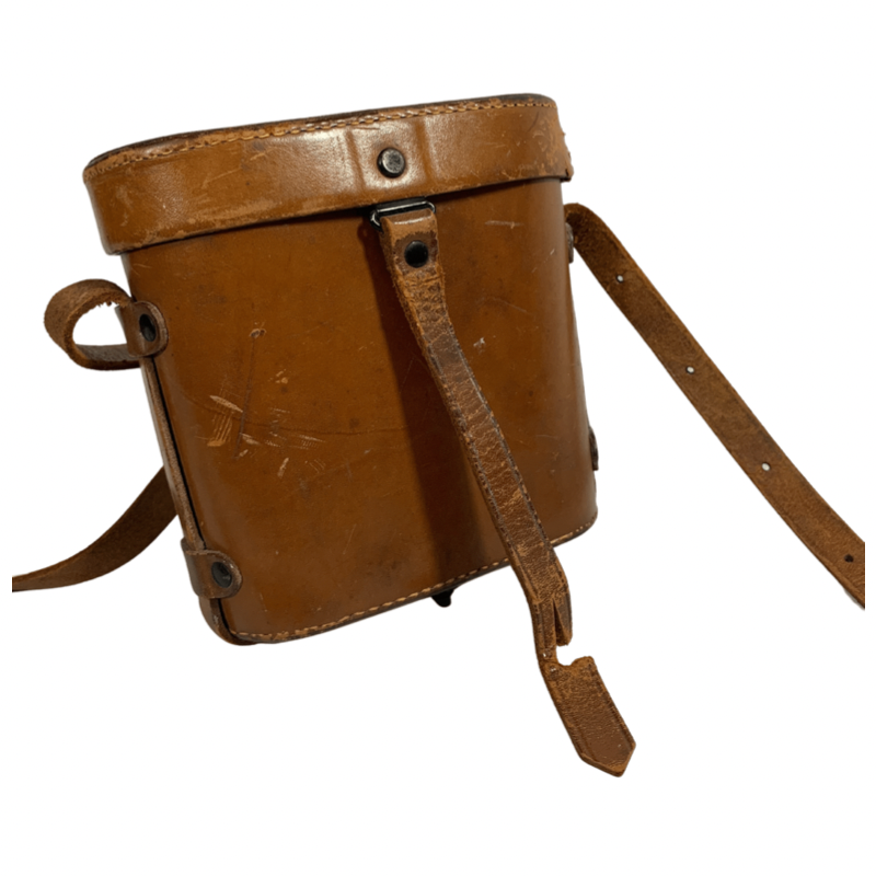 US Navy Bausch and Lomb 3X Leather Covered Binoculars with Leather Case