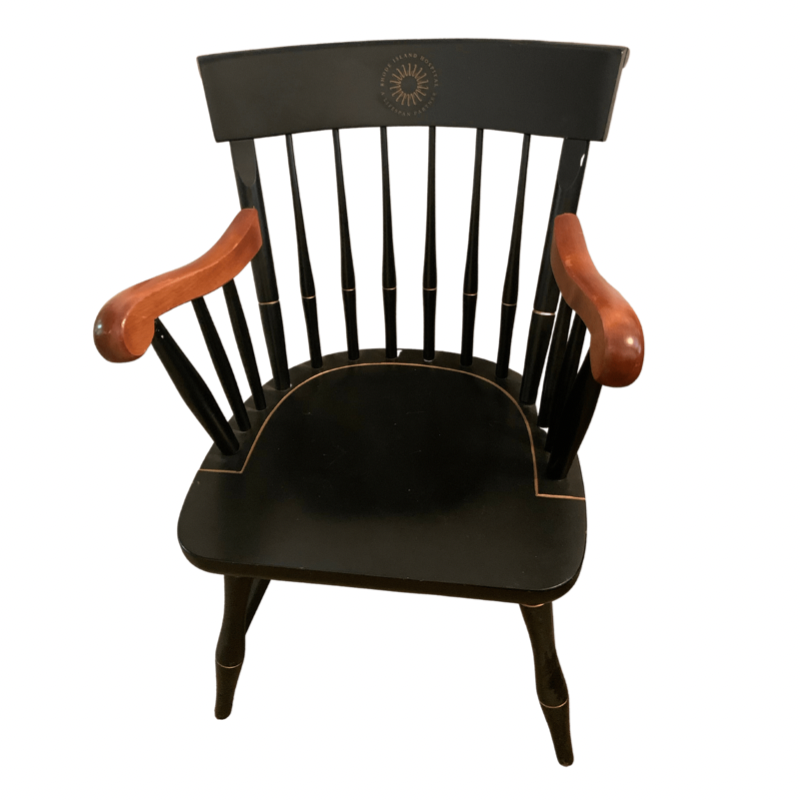 Rhode Island Hospital Providence, RI Black and Brown Solid Wood Captain’s Chair