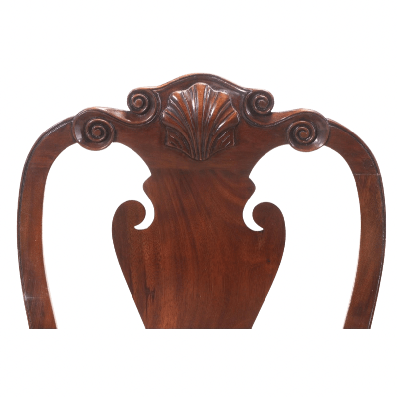 Kindel Winterthur Collection Carved Mahogany Ball and Claw Feet Dining Arm Chairs