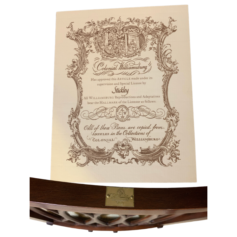 Stickley Colonial Williamsburg Reserve Albemarle Mahogany Dining Chairs - Pair