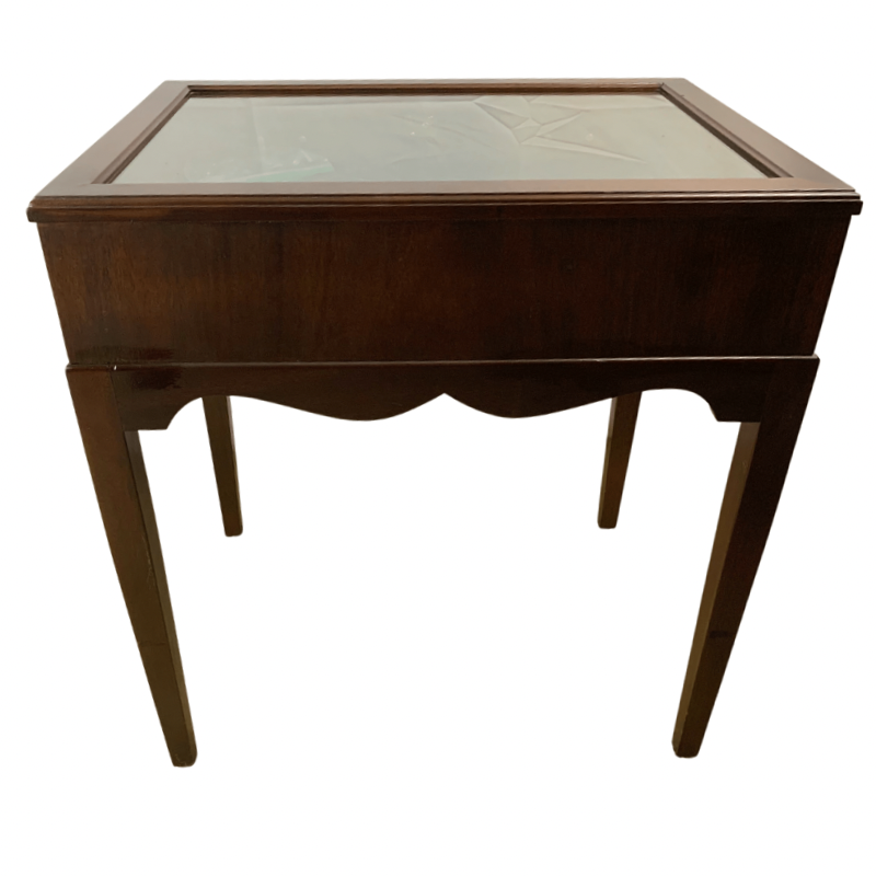 Madison Square Solid Mahogany Hepplewhite Style 1 Drawer Showcase Vitrine Display Case