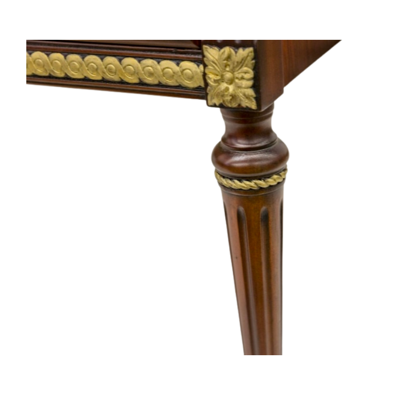 Kindel Mahogany Vanity Desk, Bench, & Mirror