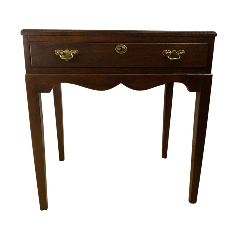 Madison Square Solid Mahogany Hepplewhite Style 1 Drawer Showcase Vitrine Display Case