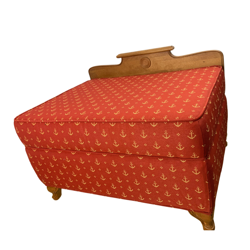 Disney Yacht Club Resort Red Anchor Bench Ottoman Footstool