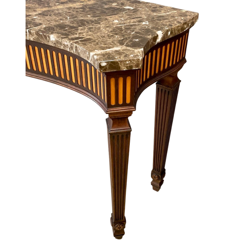 Henkel Harris Marble-Top Mahogany Console Table