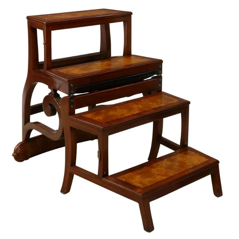Regency Style Mahogany Metamorphic Library Chair