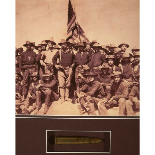 Teddy Roosevelt San Juan Hill Rough Riders Print with Bullet