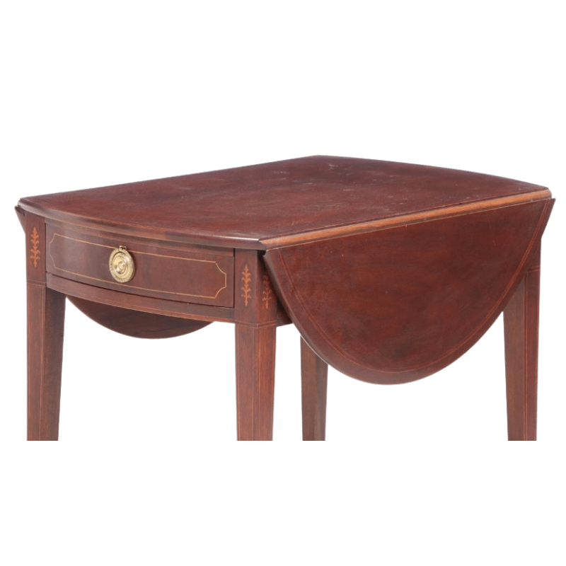 Baker Historic Charleston Federal Style Mahogany and Marquetry Pembroke Table