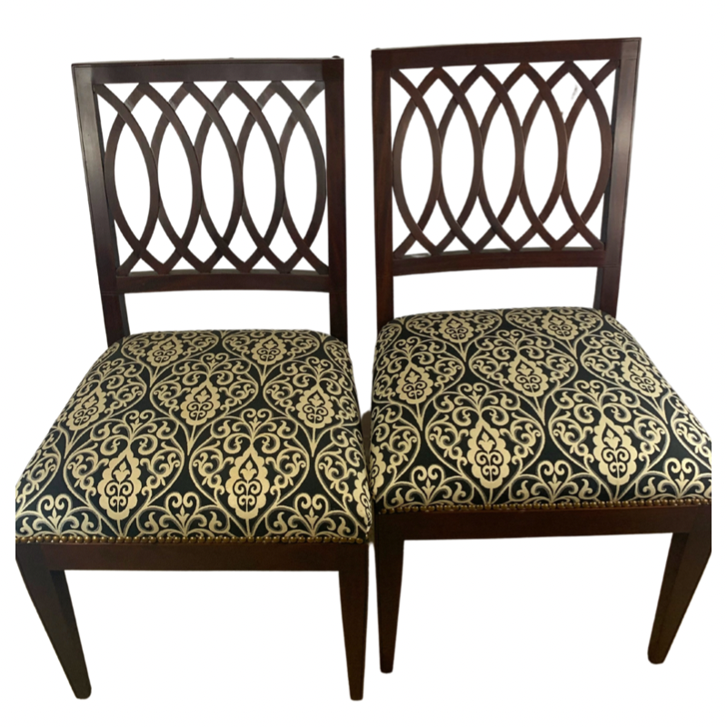 Stickley Colonial Williamsburg Reserve Albemarle Mahogany Dining Chairs - Pair